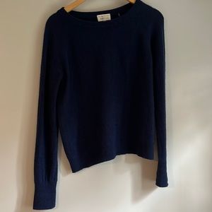 COPY - White and warren cashmere sweatshirt blue in size S
